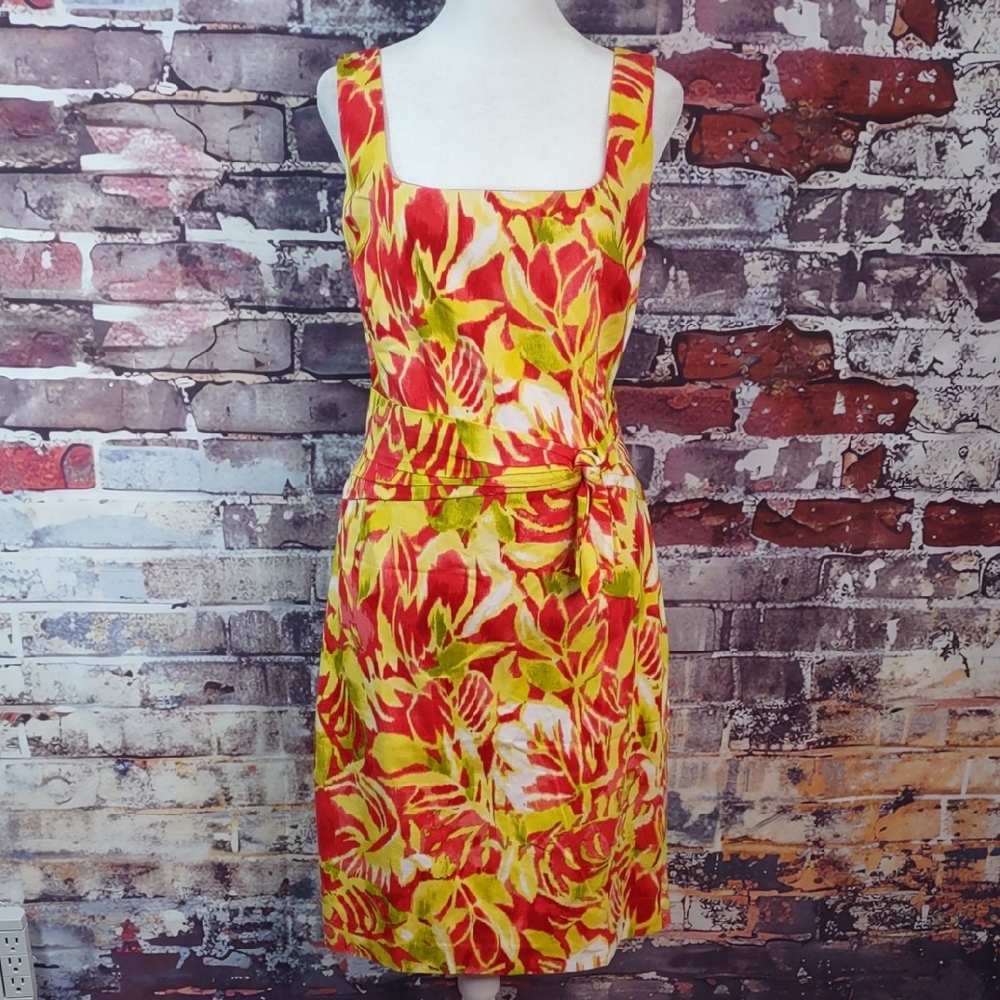 Lauren Ralph Lauren Batik-Style Floral Print Sheath Dress